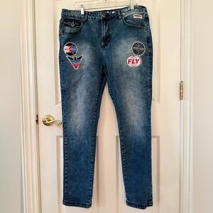 Born Fly Cloud Hopper Patched/Logo Jeans. Men's Size 36